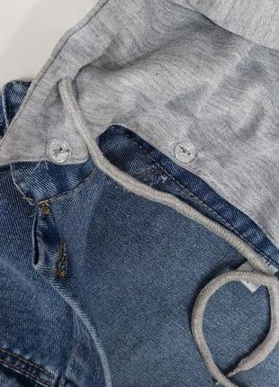Джинсовая куртка с капюшоном джинсовка5 фото