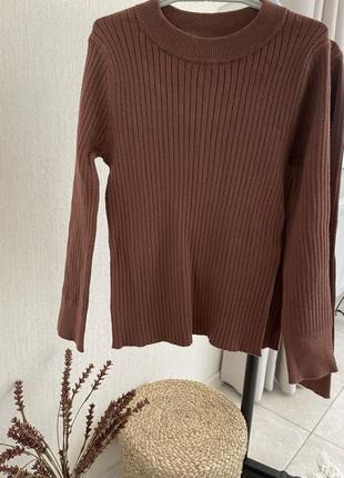 Трикотажний светр в рубчик zara