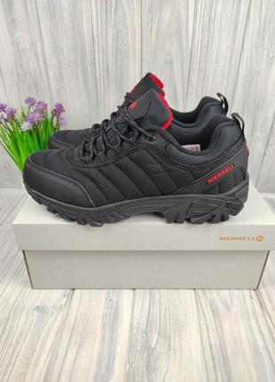 Мужские кроссовки merrell vibram black red