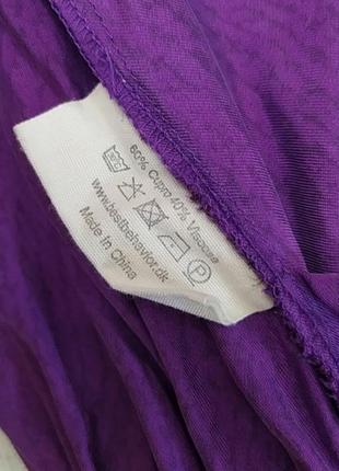Авангардное платье с драпировками, купро, фиолетовое, от best behavior5 фото