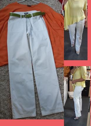 Базовые белые коттоновые штаны, angels/италия,  р. 38-401 фото