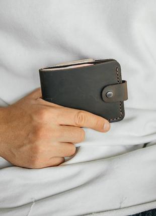 Стильний чоловічий гаманець  з натуральної шкіри1 фото