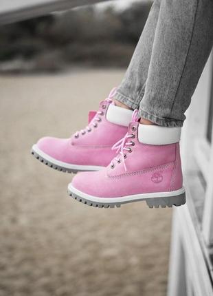 Timberland pink fur