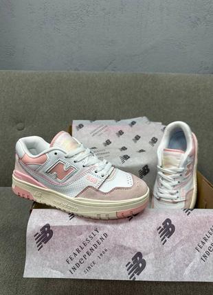 Кроссовки new balance 550 white pink