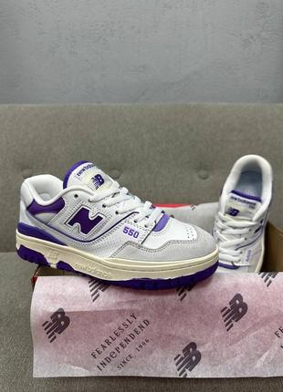 Кроссовки new balance 550 white violet
