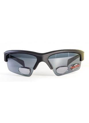 Окуляри біфокальні поляризаційні bluwater bifocal-2 (+1.5) polarized (gray) (чорна біфокальна лінза з діоптріями)2 фото