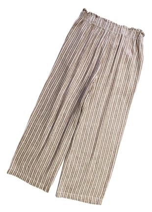 Лляні штани вільного крою papaya