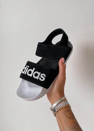 Босоножки женские  adidas adelitte sandals black7 фото