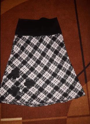 Зимняя юбка миди