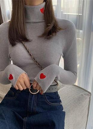 Водолазка сердечко гольф серце