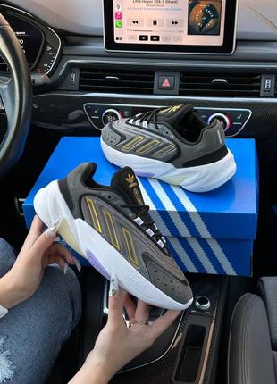 Кросівки adidas ozelia dark grey gold1 фото