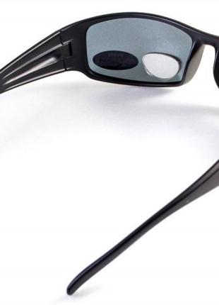 Бифокальные поляризационные очки bluwater bifocal-1 (+3.0) polarized (gray) черные линзы с диоптриями4 фото