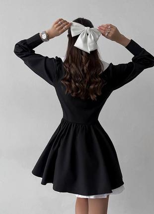 Черное платье в стиле викторианского стиля лето тренд 2023 года элегантное6 фото