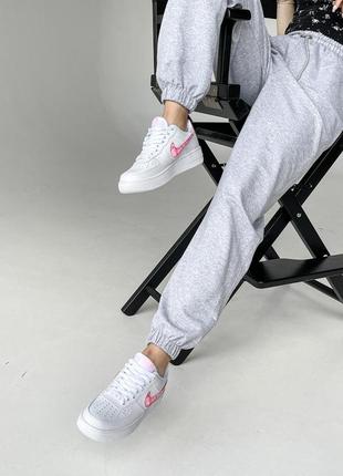 Жіночі кросівки nike air force 1 low jewel white pink love / smb6 фото