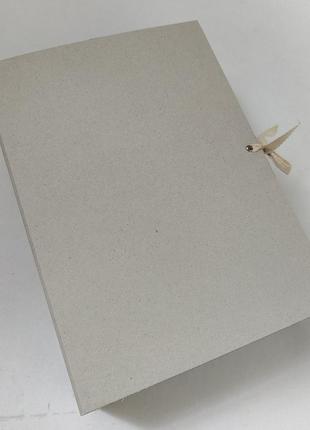Картонная папка бокс а4 без титульной страницы на завязках,  корешок 60 мм