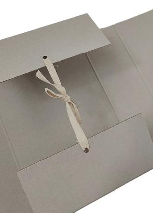 Картонная папка бокс а4 без титульной страницы на завязках,  корешок 100 мм3 фото
