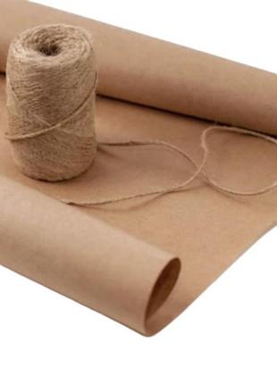 Крафтовая бумага для упаковки цветов в рулонах 0.84*50 м, плотность 90 г/м2