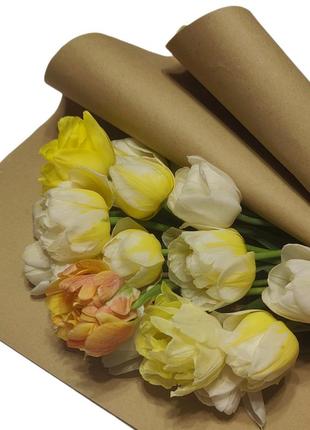 Крафтовая бумага для упаковки цветов в рулонах 0.84*50 м, плотность 90 г/м2