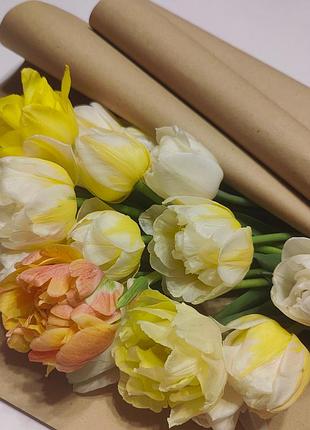 Крафтовая бумага для упаковки цветов в рулонах 0.84*50 м, плотность 90 г/м2