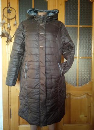 Зимняя удлиненная куртка-пальто3 фото