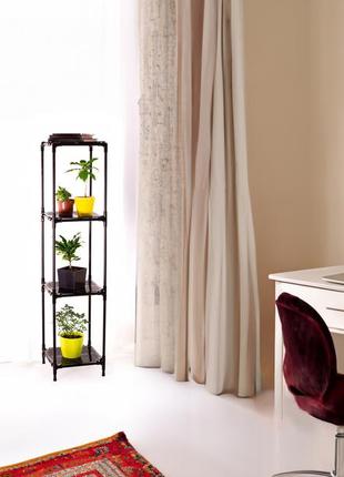 Підставка для квітів lima 30.триповерховий (триярусний) металевий підлоговий стелаж для кімнатних рослин2 фото