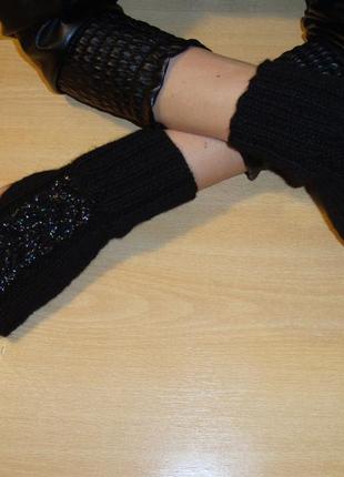 Стильные теплые митенки перчатки без пальцев - florin2 фото