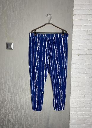 Трикотажные брюки брюки брюки у интересный принт большого размера marks &amp; spencer, xxxl 54р2 фото