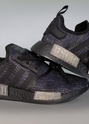 Кроссовки adidas nmd r1 reflective triple black boost g54154 оригинал6 фото