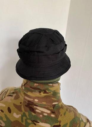 Тактична панама з характерними короткими полями чоловіча панама військова панама жіноча панама (колір чорний)) - розмір s