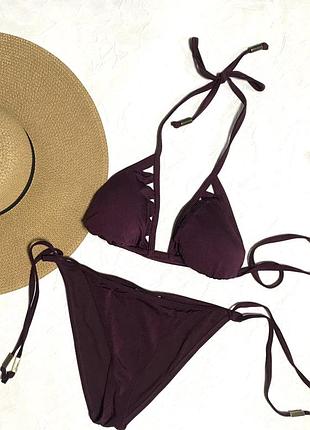 Купальник бикини цвет марсала river island s/m