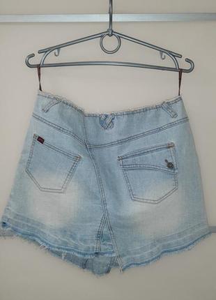 Классная юбка джинсовая,не обработанные края3 фото