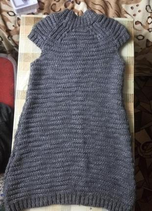 Классная туника платье zara knit s-м3 фото