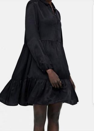 Сатиновое платье из вискозы zara