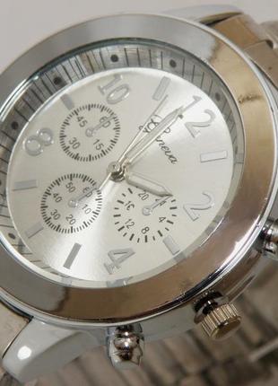 Стильные женские часы geneva женева металлический браслет3 фото