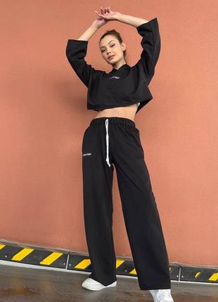 Спортивний костюм жіночий осінній з топом та капішоном