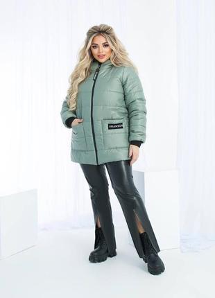 Зимняя куртка женская,стеганная куртка,женская зимняя куртка, удлиненная куртка, осанка куртка,пальто3 фото