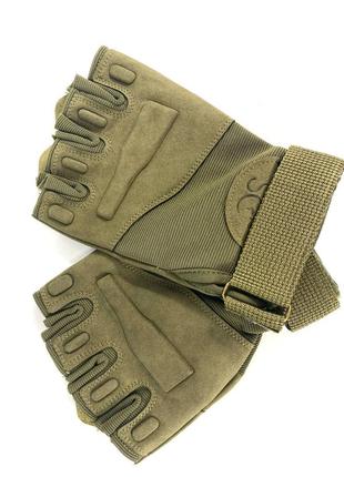 Рукавички тактичні військові з відкритими пальцями, безпальні рукавички топ2 фото