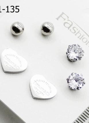 Серьги из медицинского золота stainless steel, xuping позолоченные