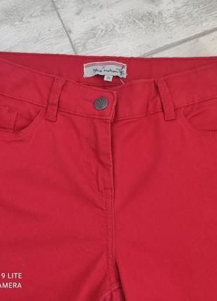 Джинсы женские, красные, брюки коттоновые, яркие "blue motion"5 фото