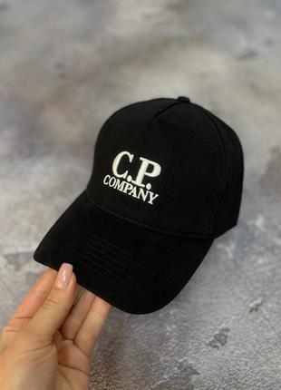 Кепка c.p. company чорна / бейсболки сі пі компані