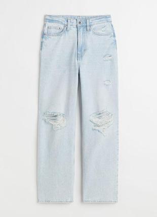 Свободные прямые высокие джинсы6 фото