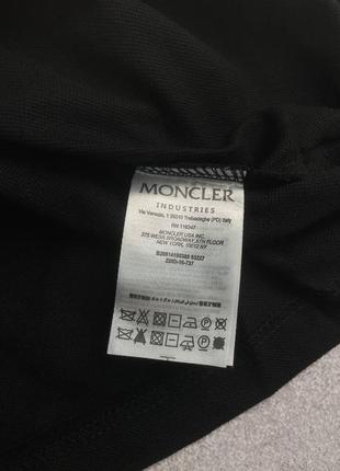 Чоловіча поло футболка moncler чорна / якісні поло футболки для чоловіків3 фото