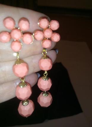 Коралловые серьги