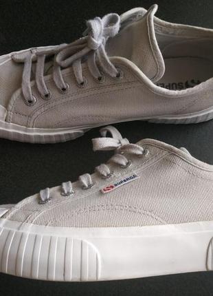 *кеды superga 2630 stripe grey colomba-f avorio *41 размер*новые*2 фото