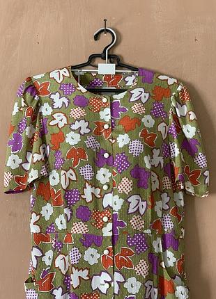 Платье платье в стиле 90-х размер m l в цветы