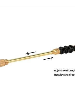 Телескопічний латунний наконечник, 47-75см, регульованим кутом насадки, asa12-47753 фото