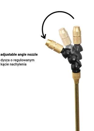 Телескопічний латунний наконечник, 47-75см, регульованим кутом насадки, asa12-47752 фото
