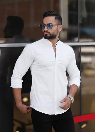 Классическая мужская белая рубашка мужская класссическая белья рубашка