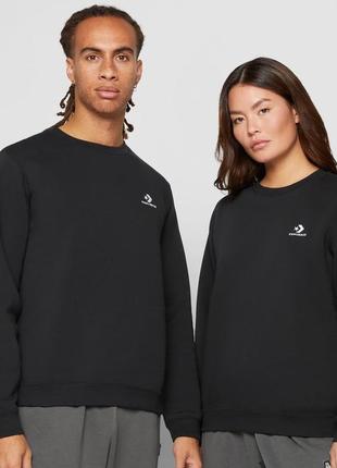 Оригінальний світшот converse unisex sweatshirt go-to embroidered star chevron