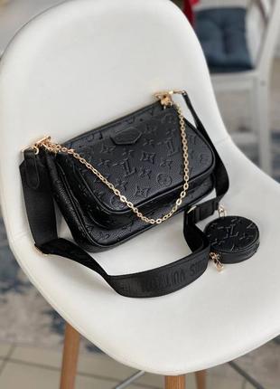 Брендова сумка louis vuitton multi pochette black